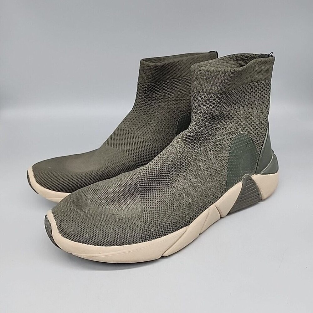 Mark Nason A-Line Daze Sneakers Womens 8 Eur 38 Green Knit High Top Slip On Shoe
